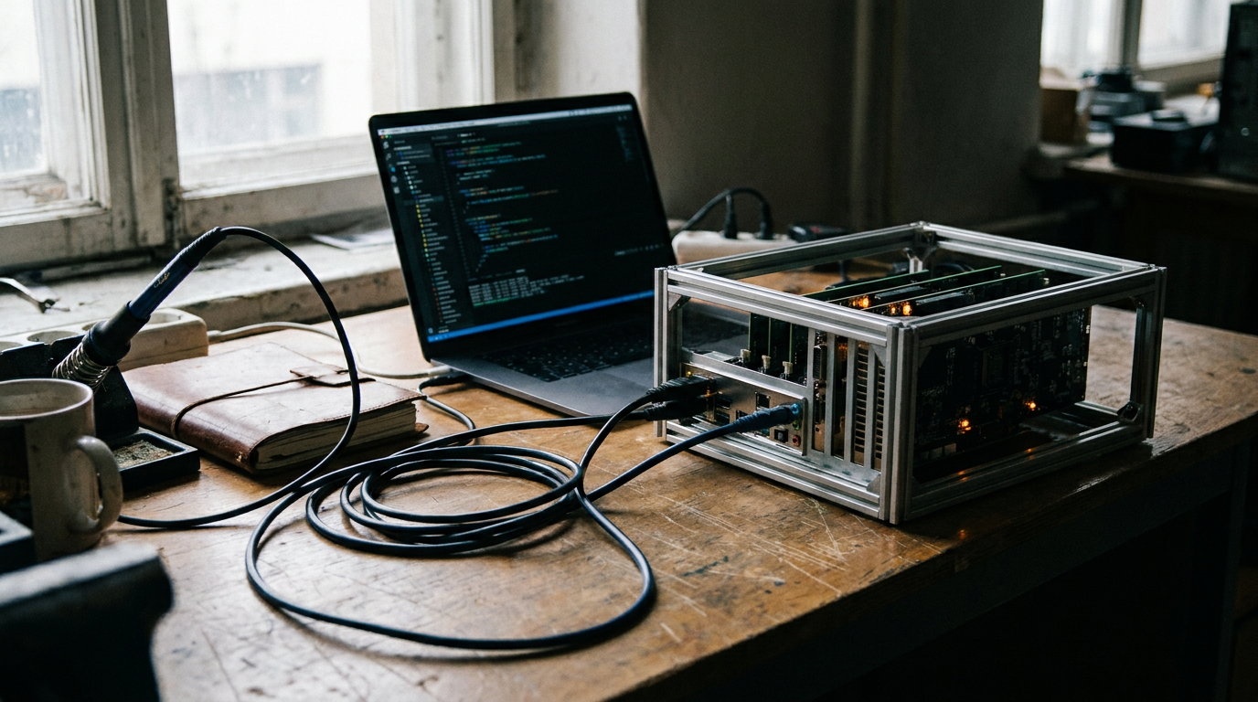 Capa editorial local sobre flutter e dart; tema: Como integrar Flutter e Dart a um backend Python via API REST — Edição 4