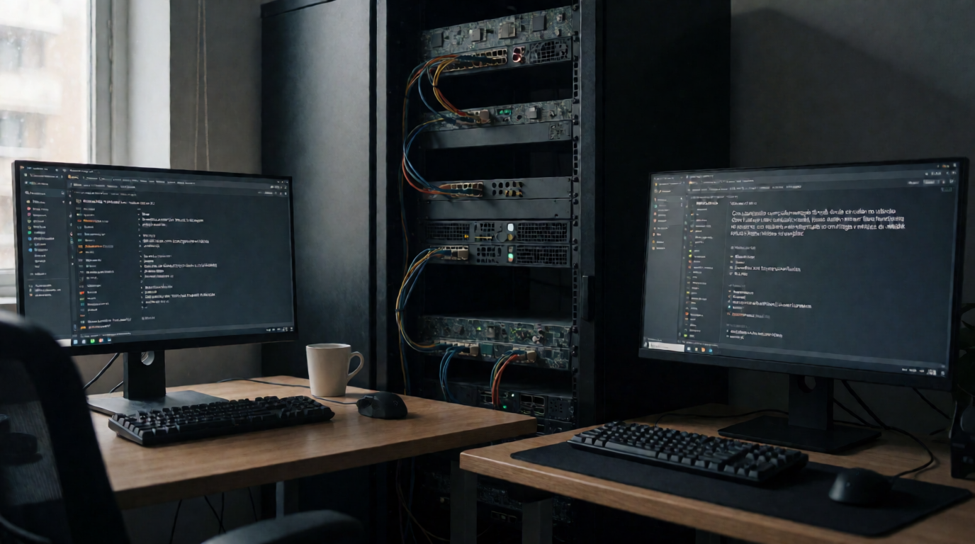 Capa editorial local sobre flutter e dart; tema: Configuração avançada de rede no Ubuntu com Netplan para produção — Edição 7